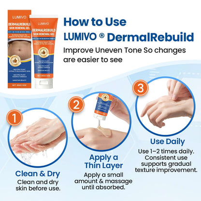 👨‍⚕LUMIVO® DermalRebuild Skin Renewal Gel-👍visible smoothing &fading in the first 7 days pf use